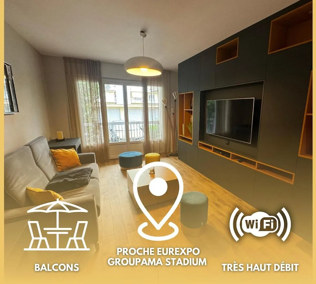 Appartement Spacieux A Bron - 30' Groupama Stadium La Celle-sous-Gouzon 0*,